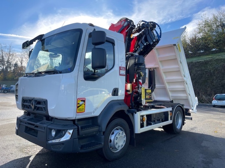 RENAULT D16 4X2 280CH BVA BENNE + GRUE FASSI  F165A