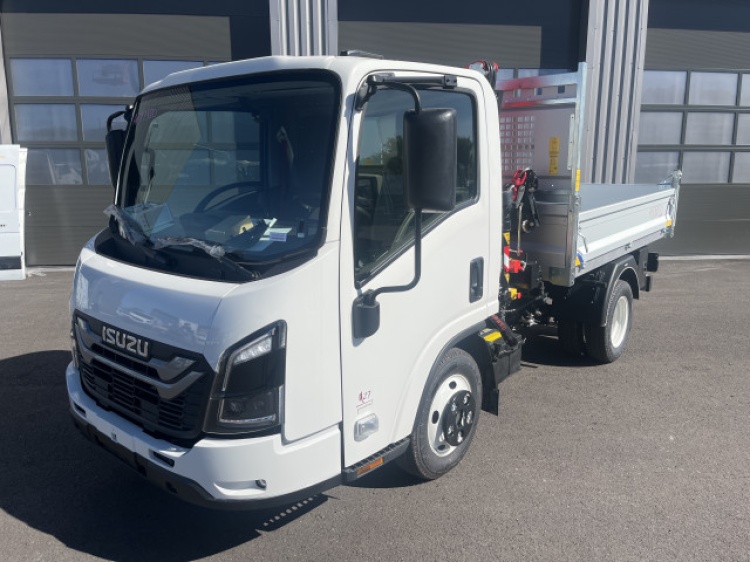 ISUZU M27 GEN 2 3.0L 150CH BVM BENNE ALU + GRUE FASSI F30 + RADIOCOMMANDE + ALLONGE