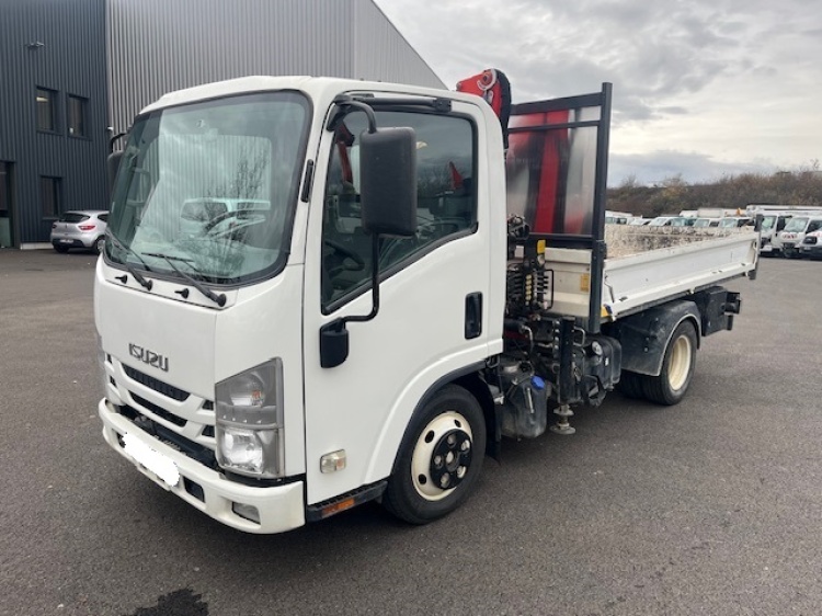 ISUZU L35 3T5 150CH BVM BENNE ACIER + GRUE PK2900B