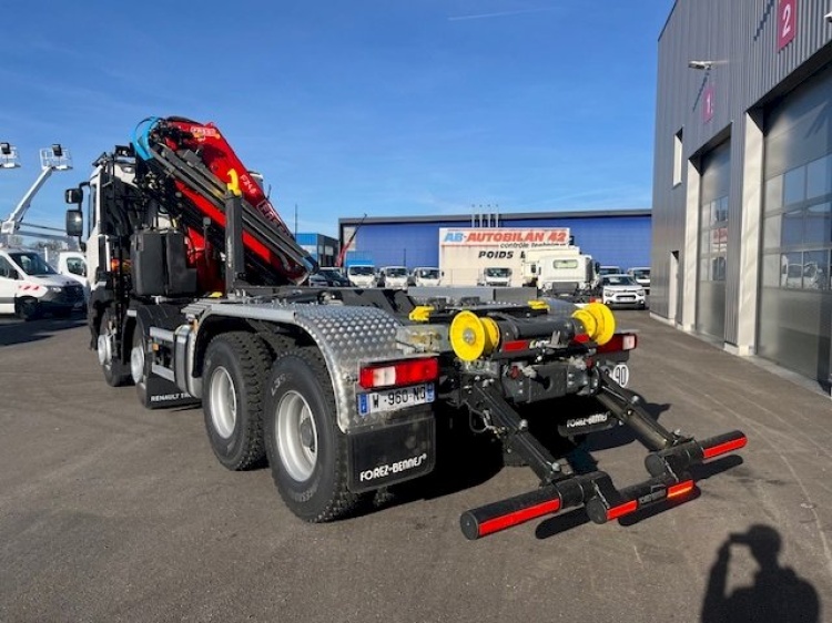 RENAULT GAMME C 8X4 OFF ROAD 13L E6 POLYBENNE + GRUE 